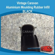 Caravan  MOULDING RUBBER INFILL INSERT  ( BLACK 10 mtrs ) YORK Millard BJ100