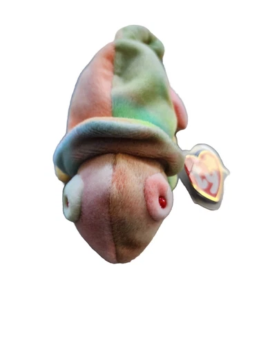 Vintage 1997 Original Ty Beanie Baby Rainbow The Chameleon With Tags Colorful