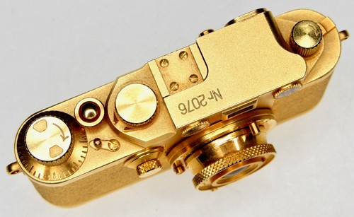 Miniature Leica IIIF plaqué or 24 carats échelle 1/2 ........... Menthe - Photo 3/12
