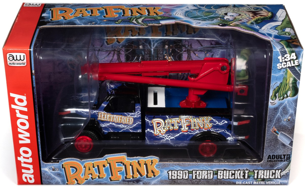 Auto World 1:34 - Rat Fink 1990 Ford Utility Bucket Truck