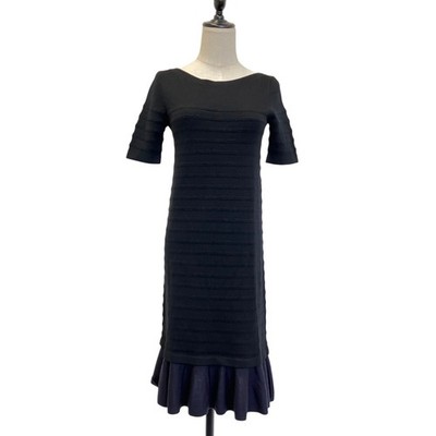 Tory Burch short-sleeved knit dress, size XS, black. Women USED
