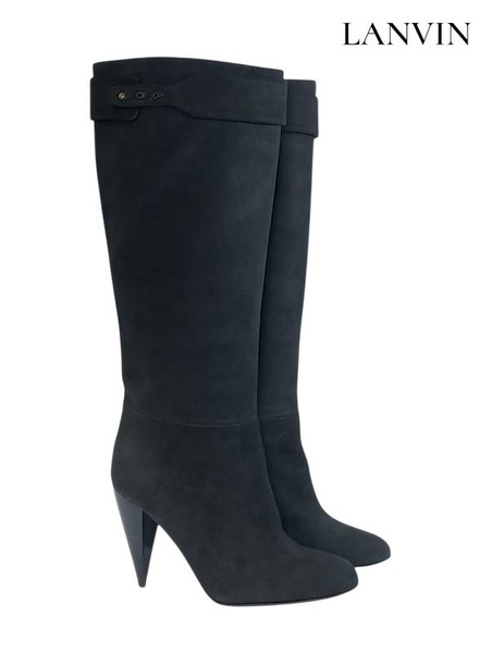 Women Lanvin Boots Black Nubuck 38