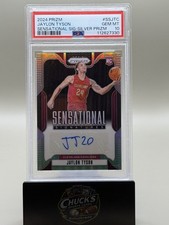 2024 Panini Prizm Jaylon Tyson Sensational Signatures Silver Rookie Auto PSA 10 