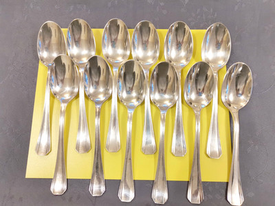 Christofle Boreal 12 Große Löffel Tisch- 20.3cm Versilbertes Metall