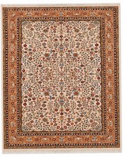 Handmade Hand Knotted Vintage Oriental Tabreez Wool Area Rug 9.5 x 6.3 Ft