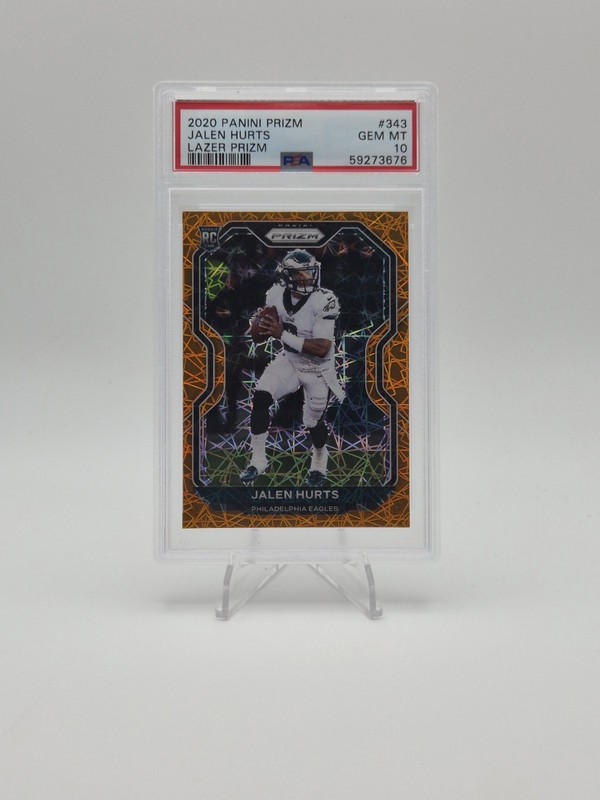 2020 Panini Prizm Rookie Jalen Hurts #343 Lazer Prizm (RC) PSA 10