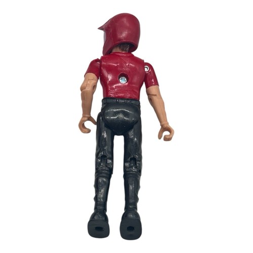 Modellino Ray 1/18 in plastica con casco camicia rossa pantaloni neri 4" nuovo - Foto 3 di 8