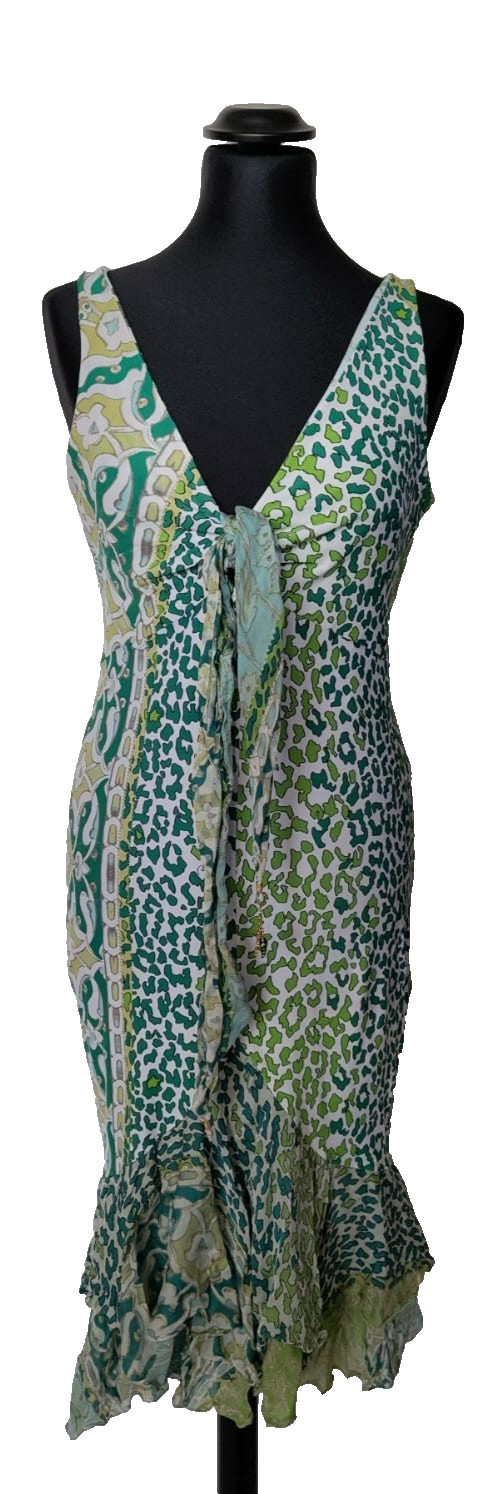 ROBERTO CAVALLI ABITO DONNA ANIMALI VINTAGE 2000 DRESS WOMAN JH8826