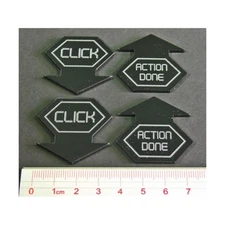 Litko Token Set Android - Netrunner, Click Tokens (Black) New