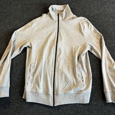 Banana Republic Light Gray Zip-Up Men's Sweater LARGE
