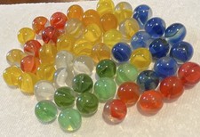 Vintage lot of Glass Toy Marbles Mixed Colors Cat s Eye Style Machine Made