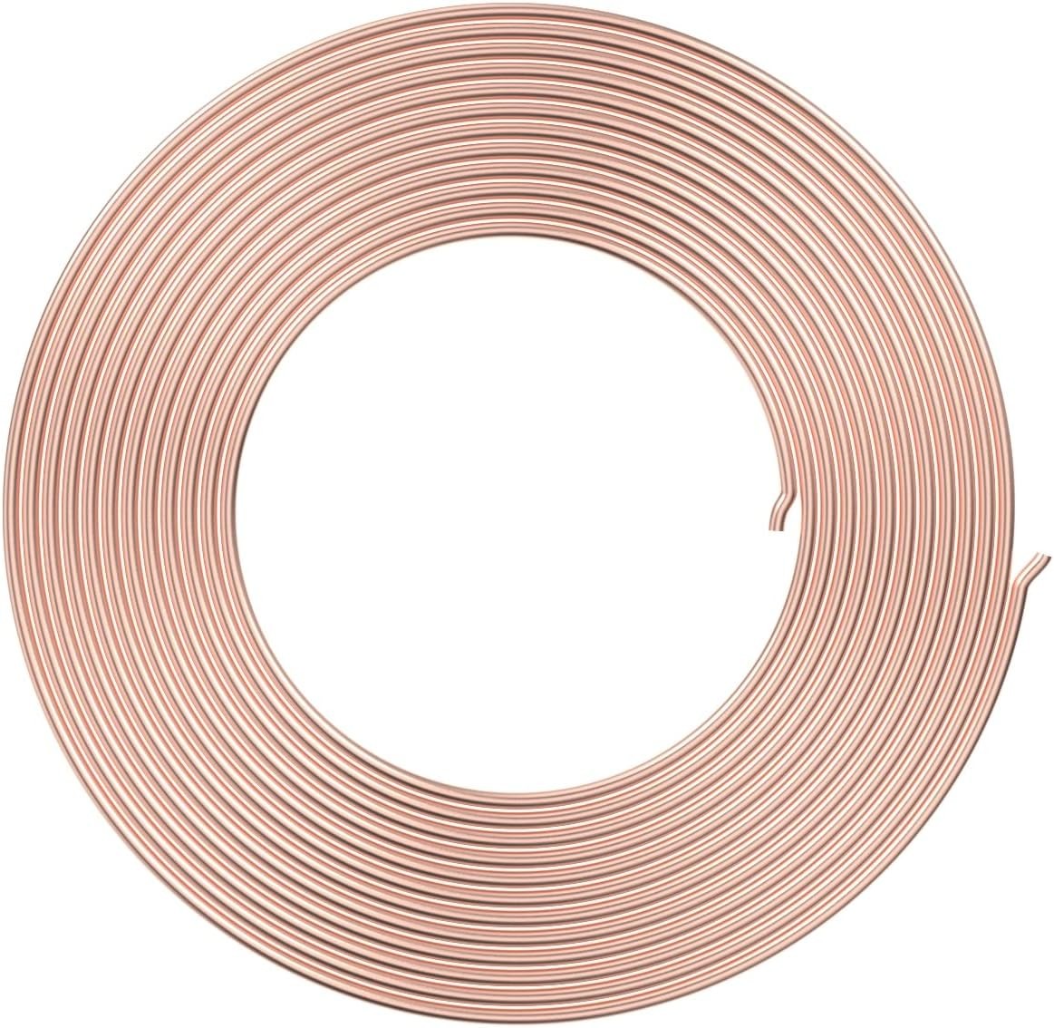 Refrigerator Refrigeration Tubing Soft Coil Tube Red Copper ID 3mm / 3/25" x OD