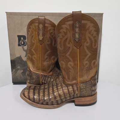 $500 Men's Cody James Exotic Caiman Tail Western Cowboy Boots 9.5 EUC Square Toe