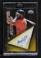 2020 Chrome Black Super Futures Gold Refractor 15/50 Yordan Alvarez Auto v9t