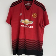 Manchester United FC adidas Men's 2018-19 Red Home Shirt Jersey Size XL