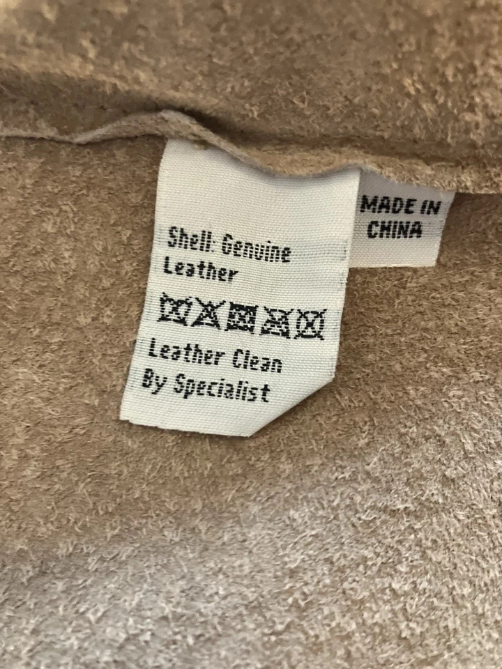 Chaleco para mujer Scully 100 % cuero genuino detallados cortes láser y flecos talla L Foto 3 de 4