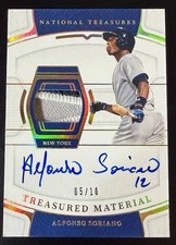 2022 Panini National Treasures Alfonso Soriano Gold Patch Auto 05/10 #TMS-AS”