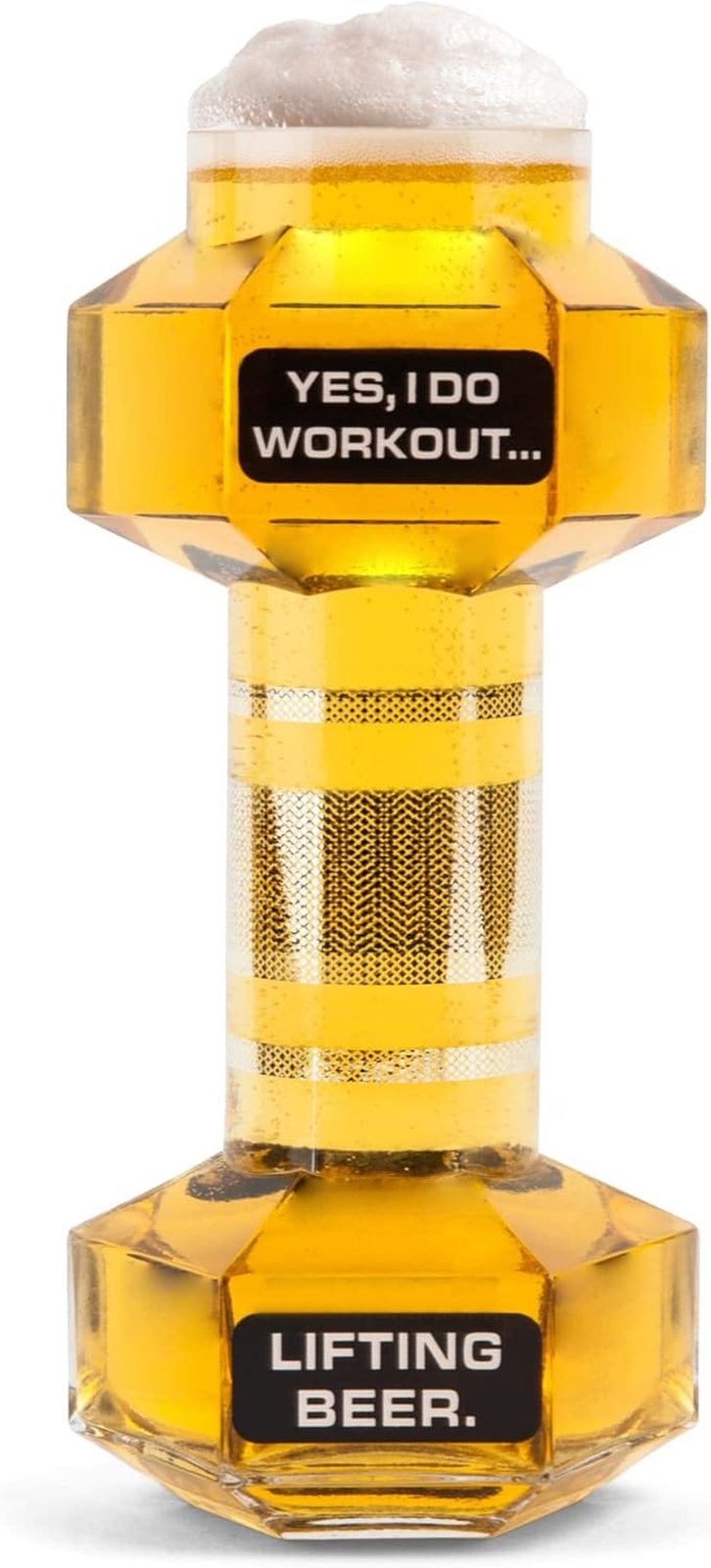 Dumbbell Shaped 24oz Novelty Beer Glass for Gym Lovers