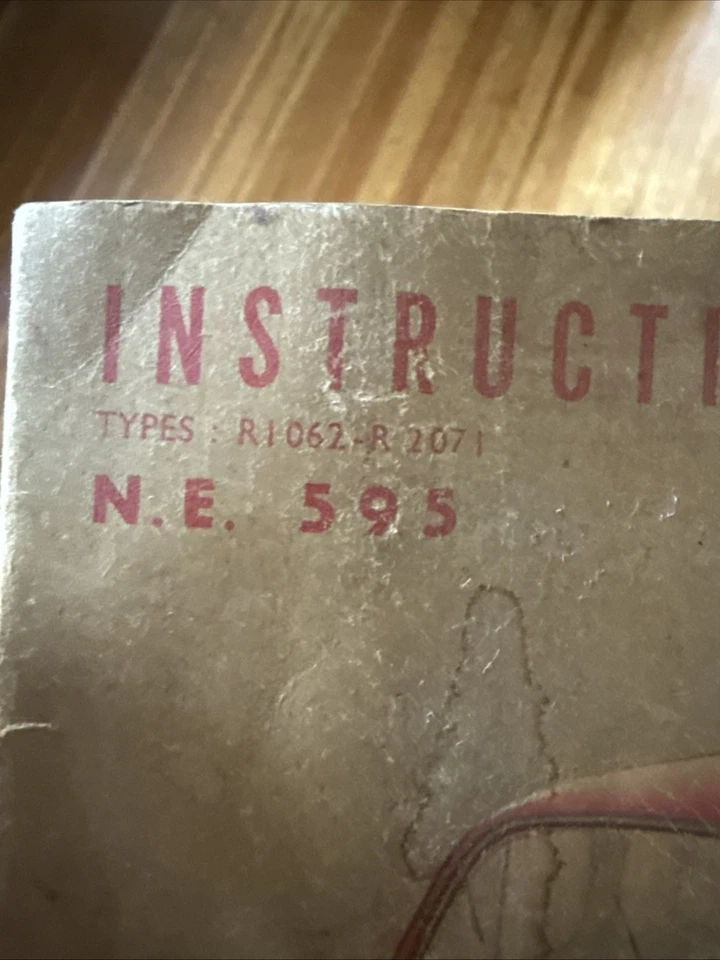 Renault 4 ИНСТРУКЦИЯ BOOKN.E. Руководство пользователя 595 типы 1950-х R 1062 R 2071 - Изображение 3 из 4