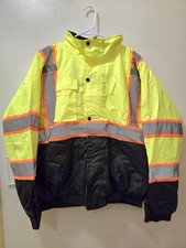 Safety Reflective Jacket Size L Class 3 Yellow-Black New