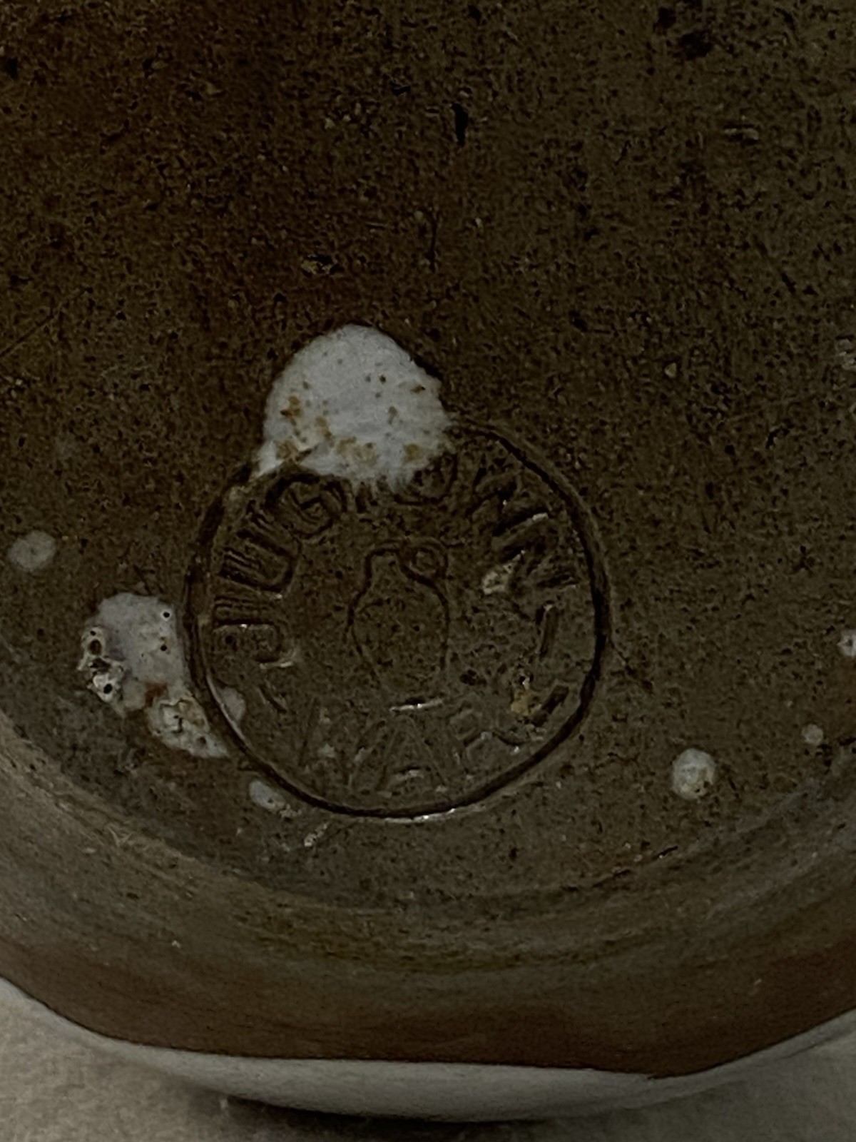 JUGTOWN Chinese White Stoneware NC Pottery Vase (Very Nice)