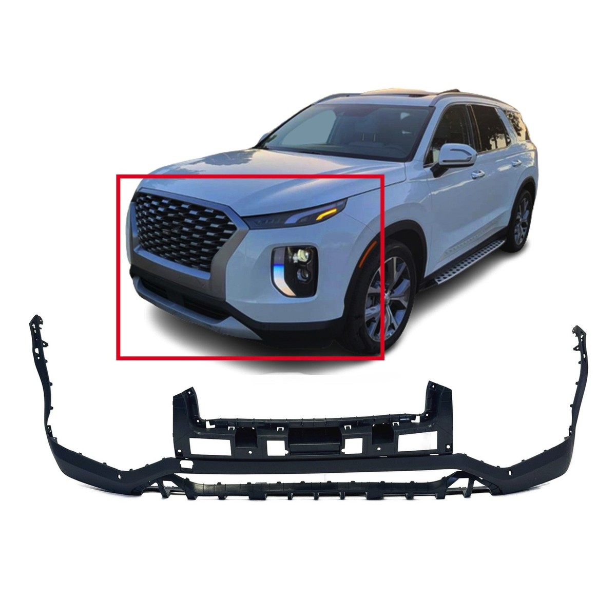 Front Lower Bumper Cover For 2020-2022 Hyundai Palisade 86550S8010