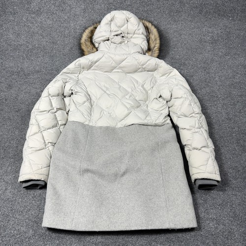Eddie Bauer Coat Womens Medium Hooded Faux Fur Down Parka Quilted Winter Warm - Picture 12 of 13