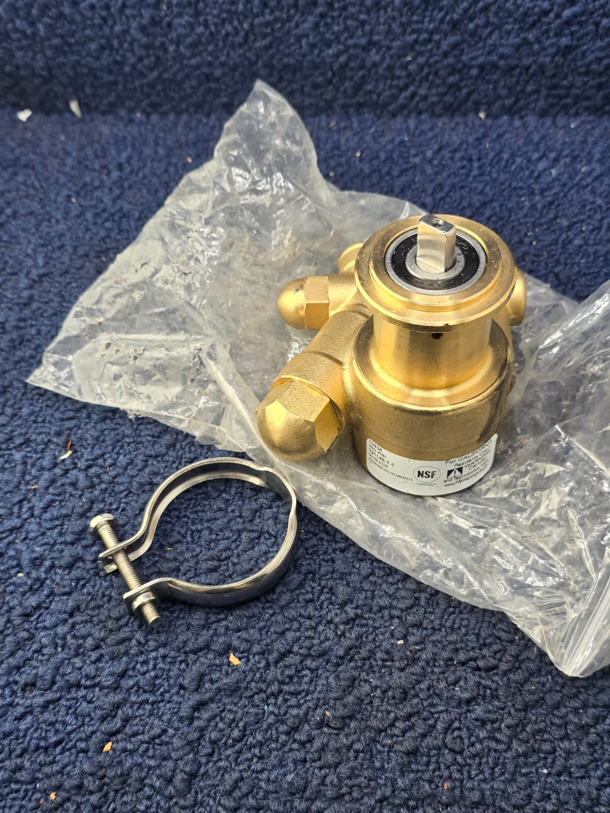Procon 10934: Heavy Duty Standex Brass Rotary Vane Pump 3/8" 250 PSI