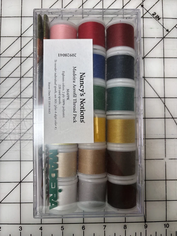 Madeira Aerofil 18 Spool Thread Box, Assorted - Image 2 of 3