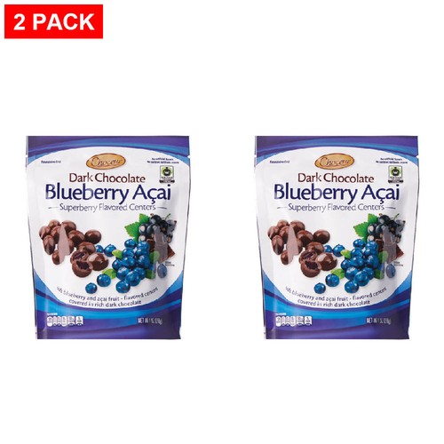 Choceur Superberry Blueberry Acai Dark Chocolate, 7 oz - Pack of 2