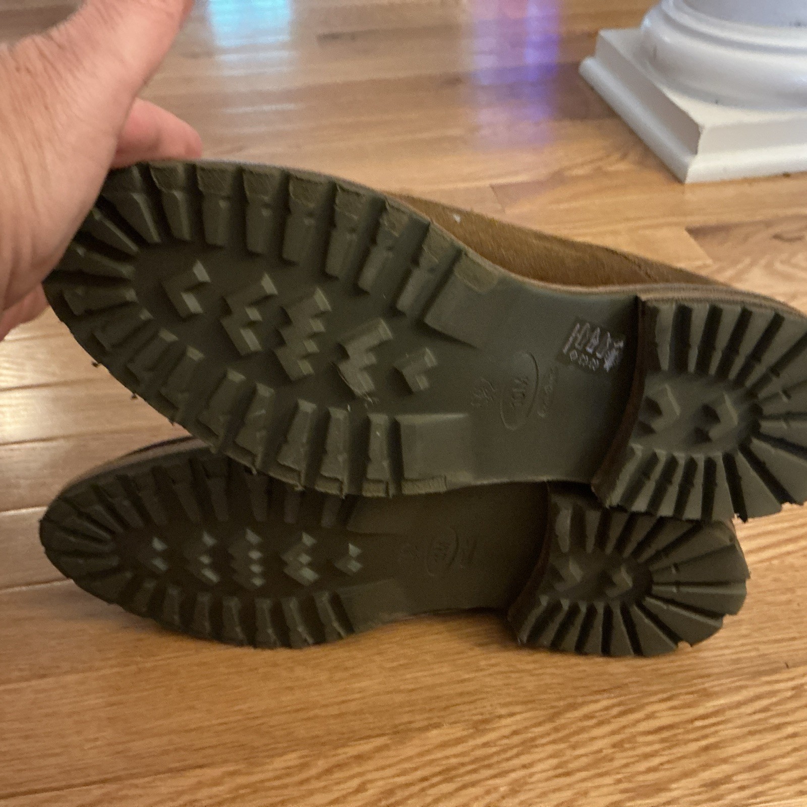 SAOLA Abito uomo Martin Dingman taglia 10 marrone italiano vitello scamosciato us intime ottimeioni