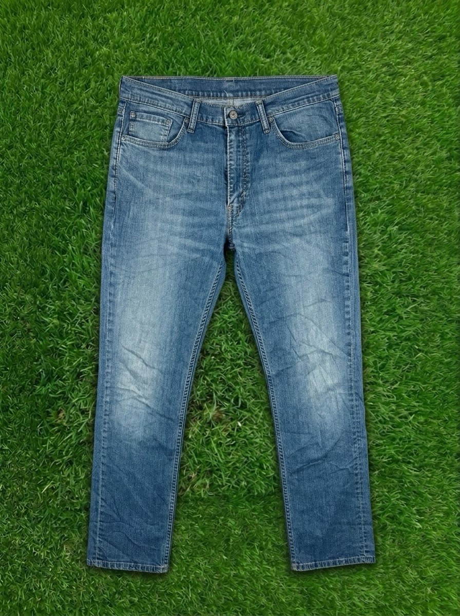 Levi's 511 Jeans Uomo Slim Denim Blu Cotone W36 L34 Lavaggio Chiaro