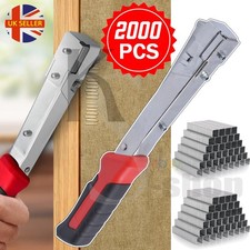 Heavy Duty Hammer Tacker Stapler Upholstery Carpet - Plus 2000 FREE STAPLES - UK