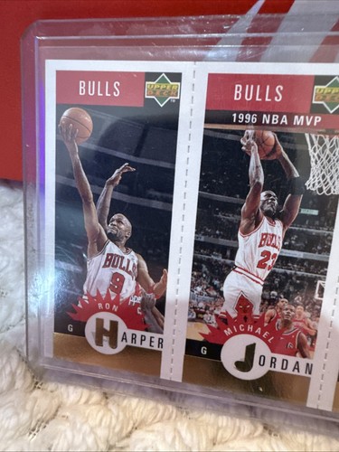 1997 Upper Deck Triple Gold #B1 Michael Jordan, Steve Kerr, Ron Harper Bulls Gem - Picture 4 of 5
