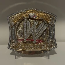 SUPER RARE WWE Belt Buckle REPLICA Spinner Belt (2006) WWE Logo Spins In Middle