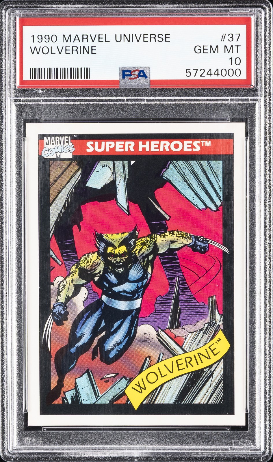 1990 MARVEL UNIVERSE #37 WOLVERINE PSA 10