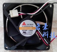 1 PCS Y.S.TECH Fan FD488025MB-N DC 48V 0.06A 8025 8CM 3 wire 4 pin 80*80 #ju