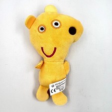 Peppa Pig Yellow Teddy Bear Plush Doll Toy Flat Stuffed Animal 7  