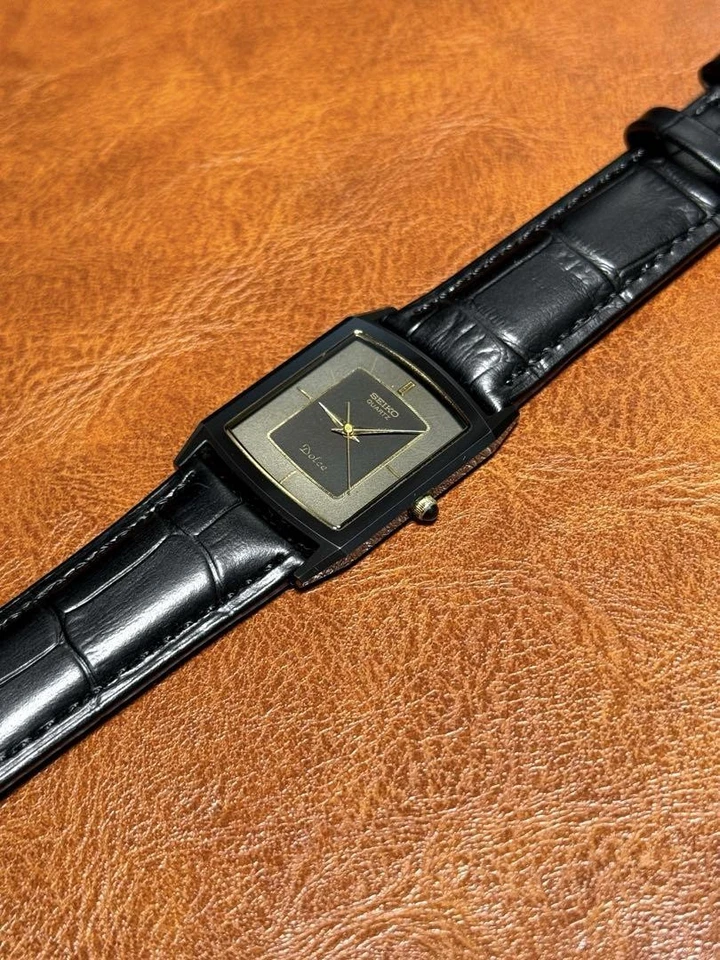 Reloj de Vestir SEIKO Dolce 9521-5200 Cuarzo Tono Dorado Caja Cerámica Japón Vintage Foto 3 de 4
