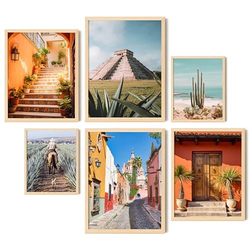 Mexico Wall Art - 12x16 Vintage Mexico Poster, Western Mexico Wall Art - 12x16 Vintage Mexico Poster, Western