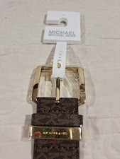 WOMEN'S MICHAEL KORS Brown SIGNATURE BELT SIZE Small NWT
