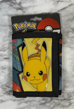 Pokemon Pikachu  Friends Trifold Canvas Wallet NEW
