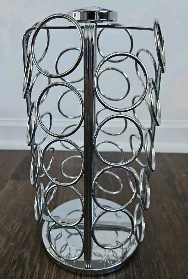 Keurig 咖啡旋转 K 杯 Pod 支架 铬 36 个豆荚 二手状况完好! — 第 2/4 张图片