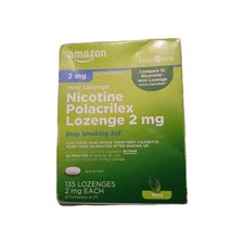 Amazon Basic Care Nicotine Polacrilex Lozenge 2 mg, 144 Lozenges Exp 07/2027