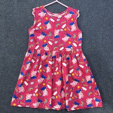 Peppa Pig Dress Tank Sleeveless Size 8 Summer Spring Pink Girls 100 Cotton
