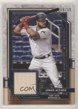 2021 Topps Museum Collection Meaningful Material Relics 30/50 Jorge Alfaro 1d4