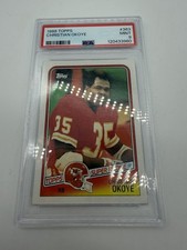 1988 Topps #363 Christian Okoye ROOKIE RC PSA 9 Graded Football Card NFL  -B6, 2. rookie card picture