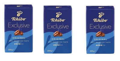 (Pack of 3) PREMIUM Tchibo Exclusive Roasted Ground Coffee 3x250g/3x8.8oz