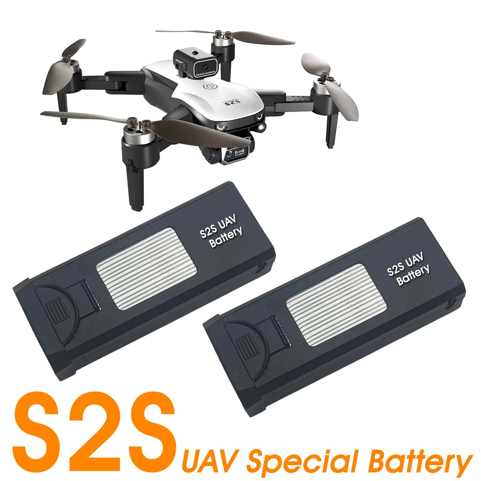 Replacement for S2S Drone Battery - 3.7V/2000mAh 2-Pack Spare Batteries for S2S