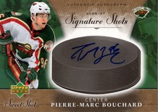 2006-07 Sweet Shot Signature Shots/Saves #SSBO Pierre-Marc Bouchard Auto - HKY